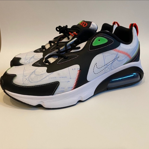 Nike Other - Nike Air Max 200 Blueprint | White/Black Bright Crimson | Size 11
